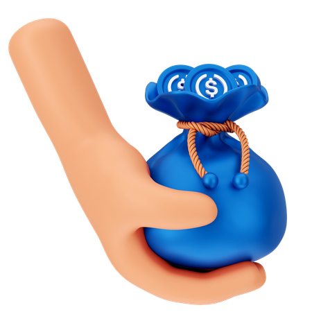 달러 자루  3D Icon