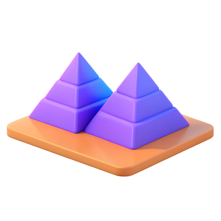 기자의 피라미드  3D Icon
