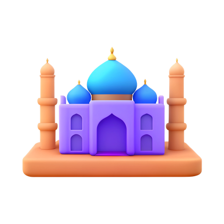 타지 마할  3D Icon