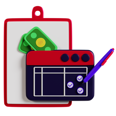 会計の基本を説明する  3D Icon