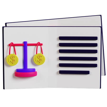 バランスシート分析の視覚化  3D Icon