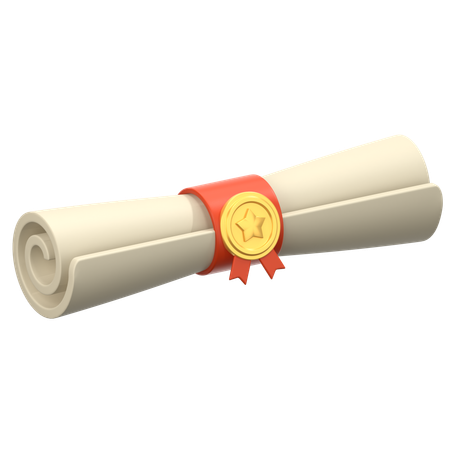 졸업 증서  3D Icon