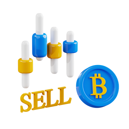 비트코인 매도  3D Icon