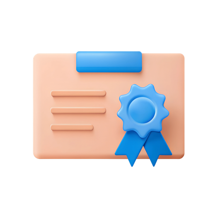 졸업 증서  3D Icon