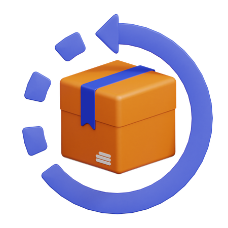 반품 배송  3D Icon