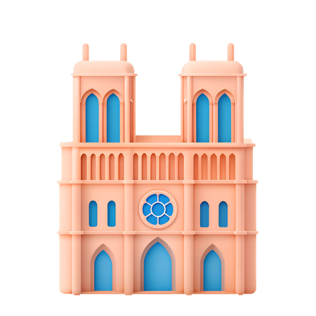 노트르담 대성당  3D Icon