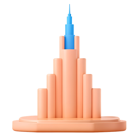 부르 즈 칼리파  3D Icon