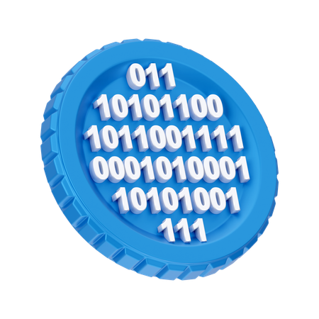 바이너리 코드  3D Icon