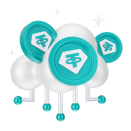테더 네트워크  3D Icon