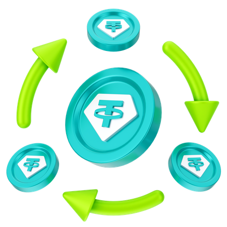 동전 이체  3D Icon