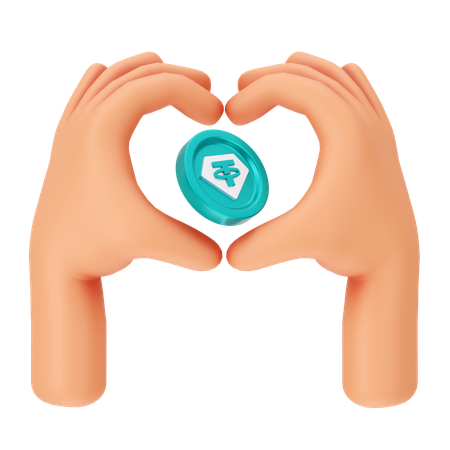 손에 밧줄  3D Icon