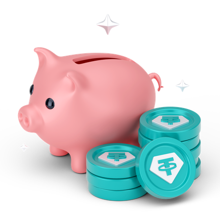 테더 수입  3D Icon