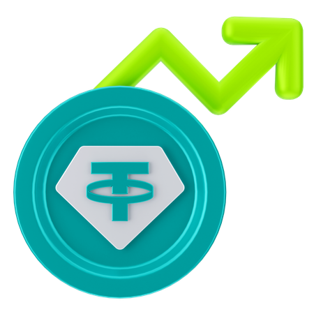 암호화폐 성장  3D Icon