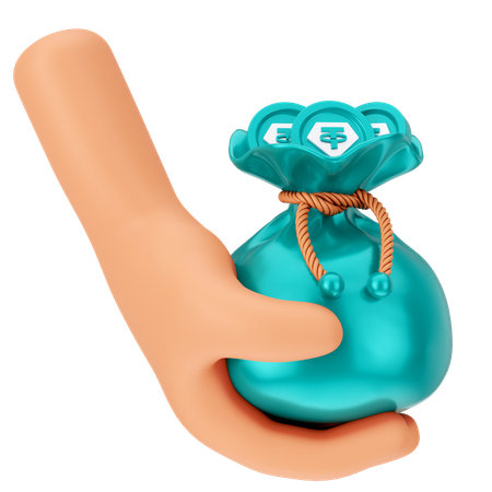 돈 자루  3D Icon
