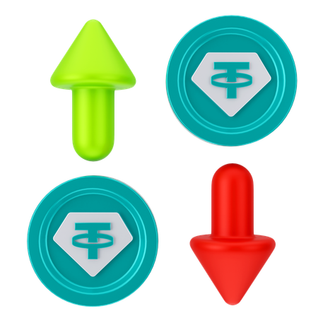 시장 불안정  3D Icon