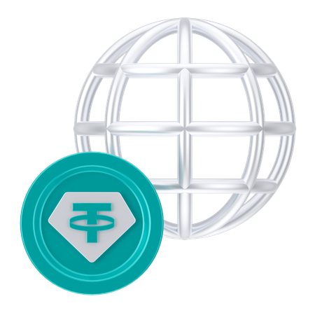 암호화폐 네트워크  3D Icon