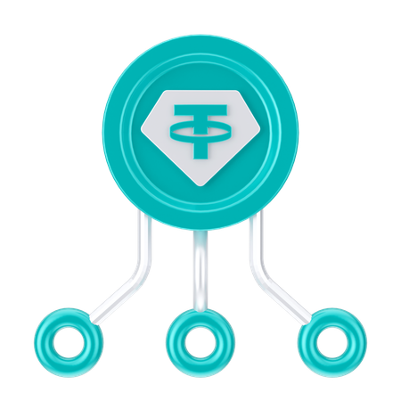 암호화폐 네트워크  3D Icon