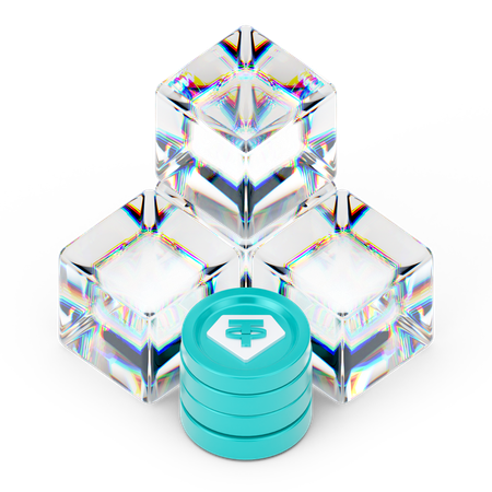 테더 큐브  3D Icon