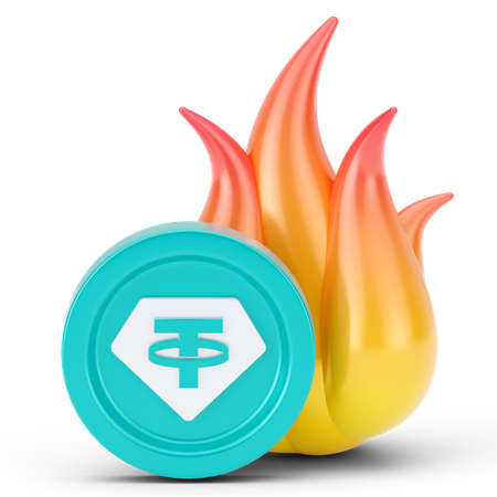 테더 코인 상승  3D Icon