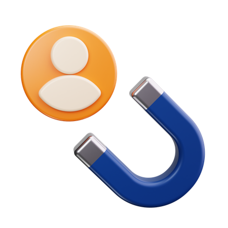 사용자 자석  3D Icon