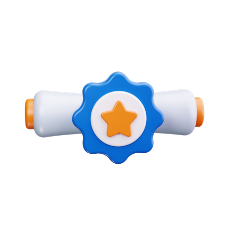 졸업장  3D Icon