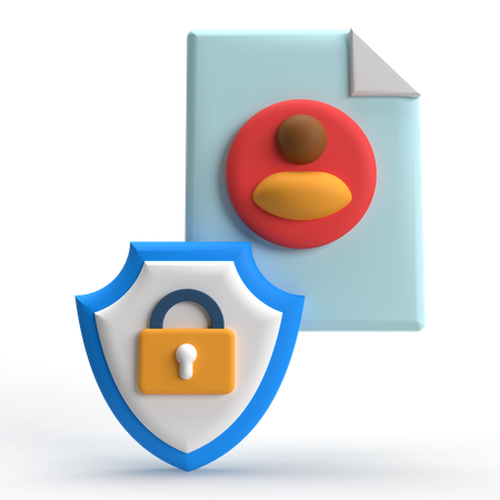 데이터 프라이버시  3D Icon