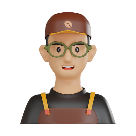 바리 스타  3D Icon