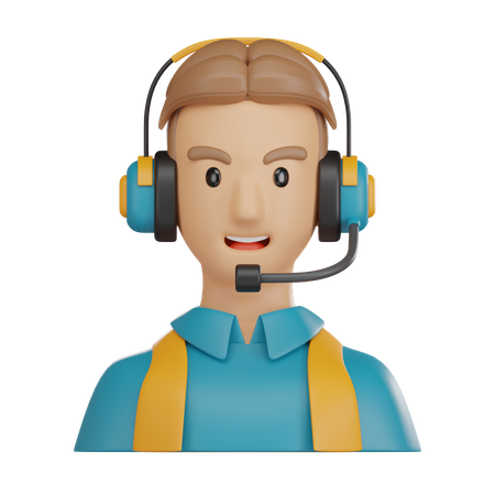 통화 교환원  3D Icon