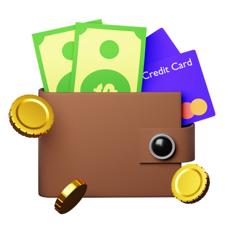 財布  3D Icon