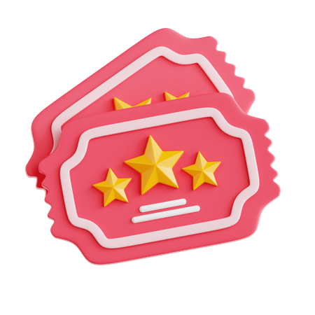 티켓  3D Icon