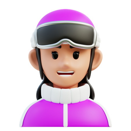 스노보더  3D Icon