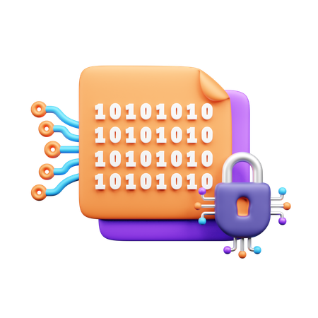 데이터 보안  3D Icon