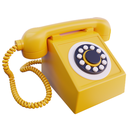 ヴィンテージ電話  3D Icon