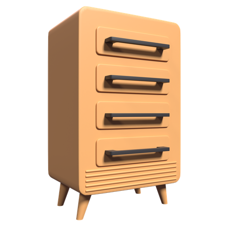 引き出しテーブル  3D Icon