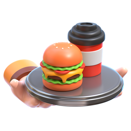 손에 음식 팩  3D Icon