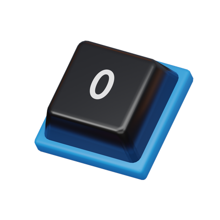키캡 번호 0  3D Icon