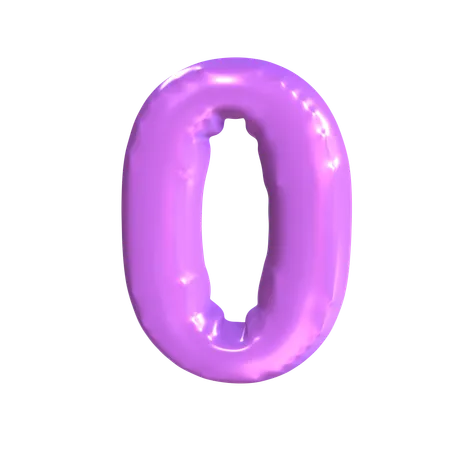 0 Number  3D Icon