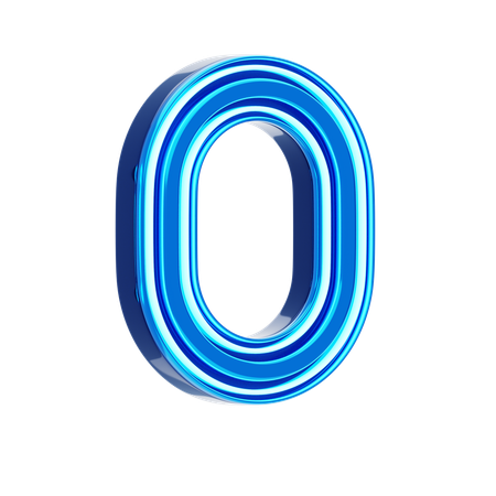 0 numéro  3D Icon