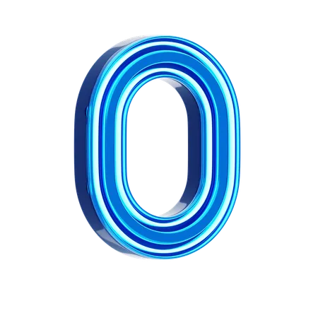 0 numéro  3D Icon