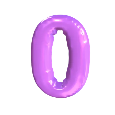 0 número  3D Icon