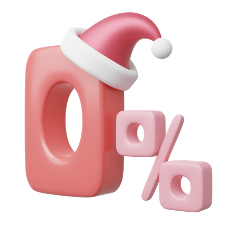 0 Percent Discount  3D Icon