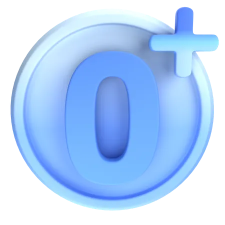 0 Plus  3D Icon