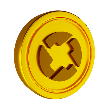 0 X criptomoneda  3D Icon