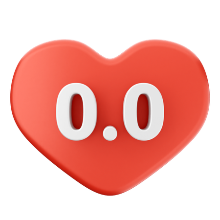 0.0 calificación de amor riview  3D Icon