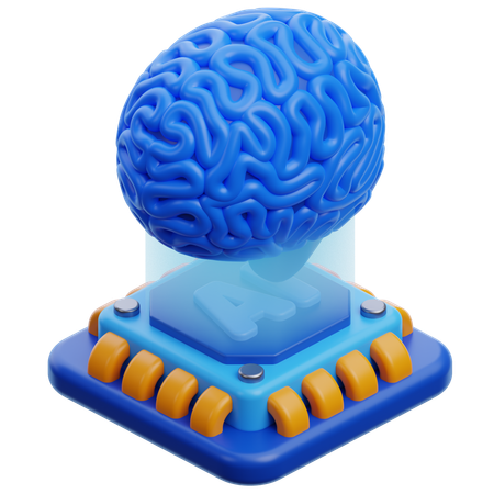 01 ai brain chip  3D Icon