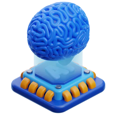 01 ai brain chip  3D Icon