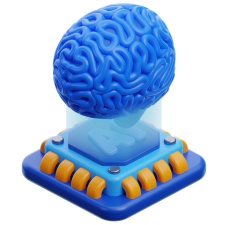01 ai brain chip  3D Icon