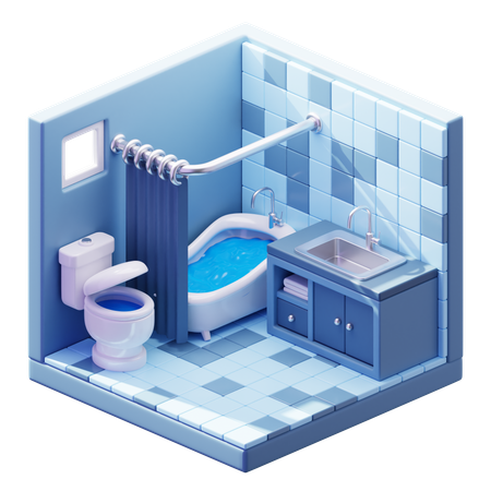 01 bathroom  3D Icon