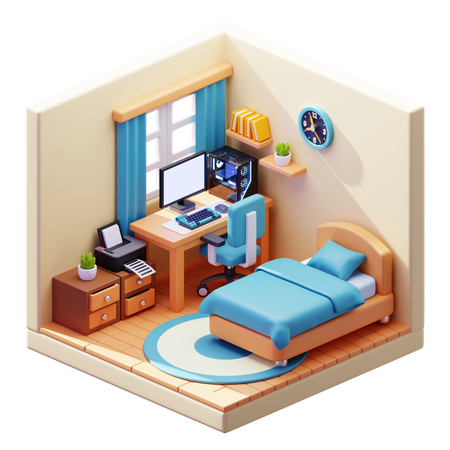 01 bedroom  3D Icon