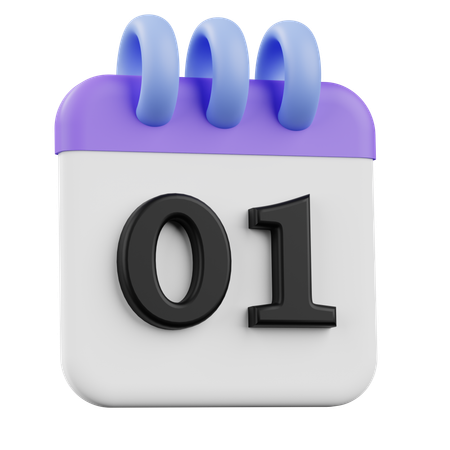 01 Calendar/.  3D Icon